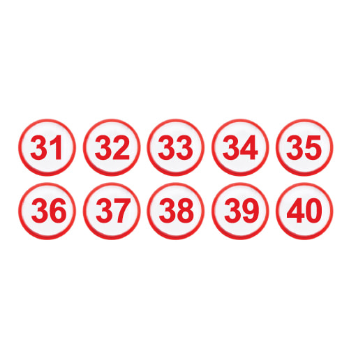 1323 아트사인 번호판 아이넘버(빨강)31-40