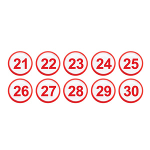 1322 아트사인 번호판 아이넘버(빨강)21-30
